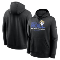 Los Angeles Rams Nike 2024 NFC West Division Champions Locker Room Trophy Collection Pullover Hoodie - Black