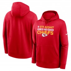Толстовка Kansas City Chiefs Nike Nine-Straight AFC West Division Champions Club - Red