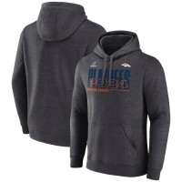 Denver Broncos 2024 NFL Playoffs Pullover Hoodie - Heather Charcoal