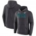 Philadelphia Eagles Fanatics 2024 NFL Playoffs Pullover Hoodie - Heather Charcoal