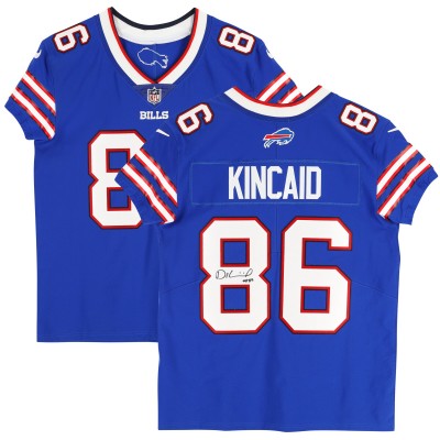 Игровая джерси Dalton Kincaid Buffalo Bills Autographed Fanatics Authentic Nike Royal Elite