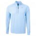 Los Angeles Chargers Cutter & Buck Powder Blue Raglan Adapt Eco Knit Heather Quarter-Zip Top