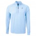 Miami Dolphins Cutter & Buck Powder Blue Raglan Adapt Eco Knit Heather Quarter-Zip Top