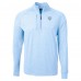 Chicago Bears Cutter & Buck Powder Blue Raglan Adapt Eco Knit Heather Quarter-Zip Top