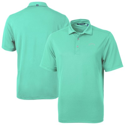 Los Angeles Chargers Cutter & Buck Green Virtue Eco Pique Recycled Polo