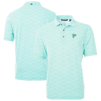 Atlanta Falcons Cutter & Buck Mint Virtue Eco Pique Botanical Print Recycled Polo