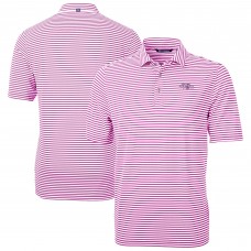 Baltimore Ravens Cutter & Buck Pink Virtue Eco Pique Stripe Recycled Polo