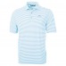 Los Angeles Chargers Cutter & Buck Powder Blue Virtue Eco Pique Stripe Recycled Polo