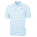 New York Giants Cutter & Buck Powder Blue Virtue Eco Pique Stripe Recycled Polo