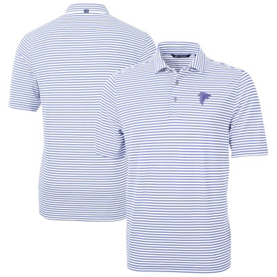 Atlanta Falcons Cutter & Buck Purple Virtue Eco Pique Stripe Recycled Polo