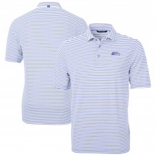 Seattle Seahawks Cutter & Buck Purple Virtue Eco Pique Stripe Recycled Polo