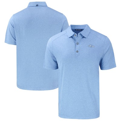 Baltimore Ravens Cutter & Buck Heather Powder Blue Forge Eco Stretch Recycled Polo