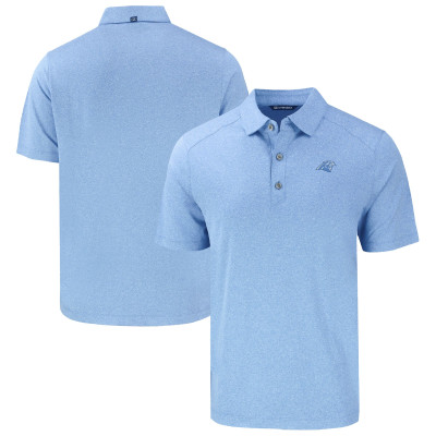 Поло Carolina Panthers Cutter & Buck Heather Powder Blue Forge Eco Stretch Recycled