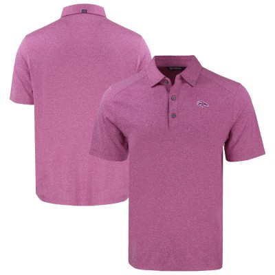 Denver Broncos Cutter & Buck Heather Pink Forge Eco Stretch Recycled Polo