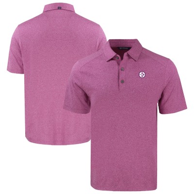 Pittsburgh Steelers Cutter & Buck Heather Pink Forge Eco Stretch Recycled Polo