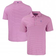 Las Vegas Raiders Cutter & Buck Light Purple Forge Eco Double Stripe Stretch Recycled Polo