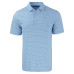 Поло Carolina Panthers Cutter & Buck Powder Blue Forge Eco Double Stripe Stretch Recycled