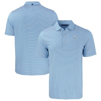 Chicago Bears Cutter & Buck Powder Blue Forge Eco Double Stripe Stretch Recycled Polo