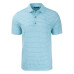 Поло Carolina Panthers Cutter & Buck Mint Forge Eco Heathered Stripe Stretch Recycled