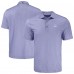 Green Bay Packers Cutter & Buck Purple Pike Eco Shadow Check Print Recycled Polo