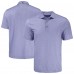 Los Angeles Chargers Cutter & Buck Purple Pike Eco Shadow Check Print Recycled Polo