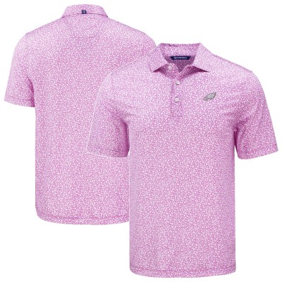 Поло Philadelphia Eagles Cutter & Buck Mens Pike Eco Flora Print Recycled - Pink