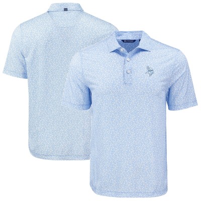 Minnesota Vikings Cutter & Buck Powder Blue Pike Eco Flora Print Recycled Polo