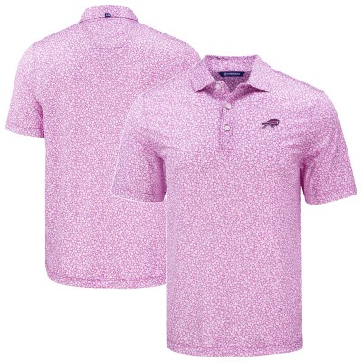 Buffalo Bills Cutter & Buck Pink Pike Eco Flora Print Recycled Polo