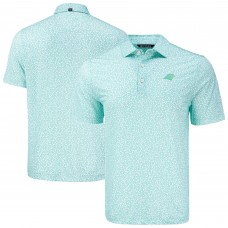 Carolina Panthers Cutter & Buck Green Pike Eco Flora Print Recycled Polo