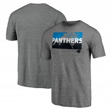 Футболка Carolina Panthers Heather Gray Square Off Tri-Blend