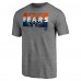 Футболка Chicago Bears Heather Gray Square Off Tri-Blend
