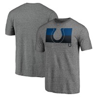 Indianapolis Colts Heather Gray Square Off Tri-Blend T-Shirt