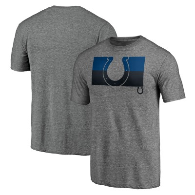 Indianapolis Colts Heather Gray Square Off Tri-Blend T-Shirt