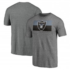 Las Vegas Raiders Heather Gray Square Off Tri-Blend T-Shirt