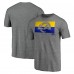 Los Angeles Rams Square Off Tri-Blend T-Shirt - Heather Gray Los Angeles Rams Square Off Tri-Blend T-Shirt - Heather Gray