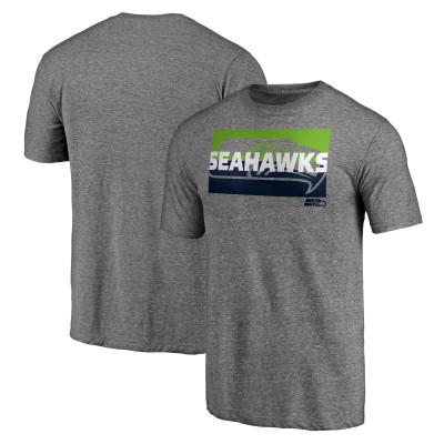 Seattle Seahawks Heather Gray Square Off Tri-Blend T-Shirt