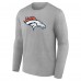 Футболка с длинным рукавом Denver Broncos Gray Team Authentic Custom