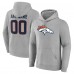 Denver Broncos Gray Team Authentic Custom Pullover Hoodie Denver Broncos Gray Team Authentic Custom Pullover Hoodie