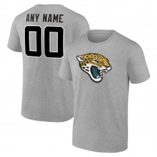 Jacksonville Jaguars Gray Team Authentic Custom T-Shirt