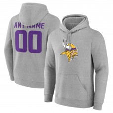 Minnesota Vikings Gray Team Authentic Custom Pullover Hoodie