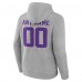 Minnesota Vikings Gray Team Authentic Custom Pullover Hoodie