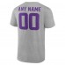 Minnesota Vikings Gray Team Authentic Custom T-Shirt