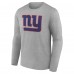 New York Giants Gray Team Authentic Custom Long Sleeve T-Shirt