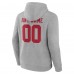 New York Giants Gray Team Authentic Custom Pullover Hoodie