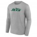 New York Jets Gray Team Authentic Custom Long Sleeve T-Shirt