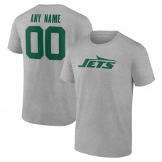 New York Jets Gray Team Authentic Custom T-Shirt New York Jets Gray Team Authentic Custom T-Shirt