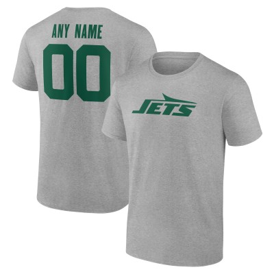 New York Jets Gray Team Authentic Custom T-Shirt
