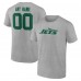 New York Jets Gray Team Authentic Custom T-Shirt New York Jets Gray Team Authentic Custom T-Shirt
