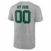 New York Jets Gray Team Authentic Custom T-Shirt