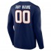 Футболка с длинным рукавом Denver Broncos Navy Team Authentic Custom